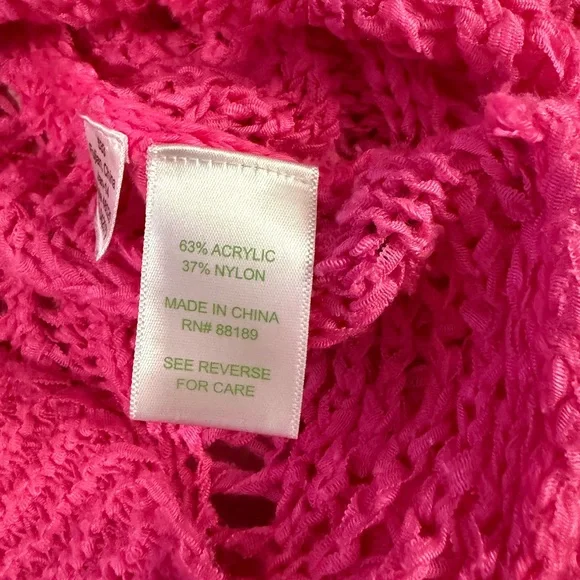 Lilly Pulitzer Vibrant Pink Open-Knit Sweater - Picture 3 of 3